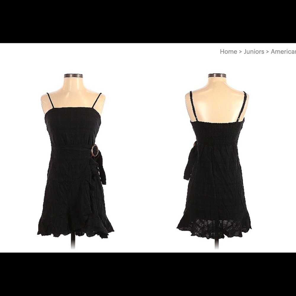 American Eagle Warp Ruffle Dress with Buckle